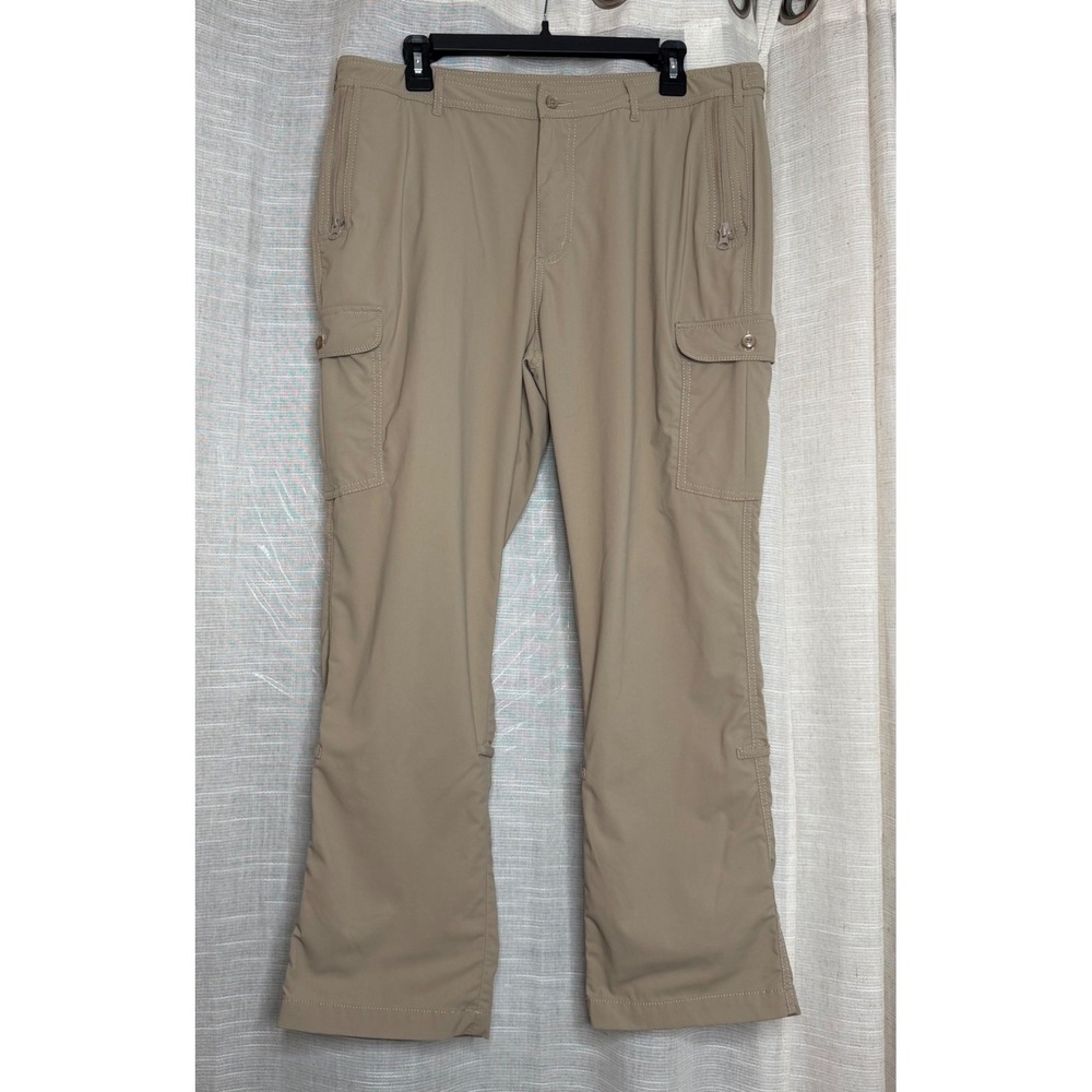 Clothing Arts P^cubed Pick-Pocket Proof Travel Cargo Pants Roll Up Crop Women 14